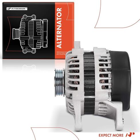 A-Premium Alternator Compatible with Kia Sephia 1998-2001, Spectra 2000-2004, 1.8L, 12V 70A 4-Groove Pulley Clockwise, Replace# OK2A218300, RK2AA18300U in Saudi Arabia