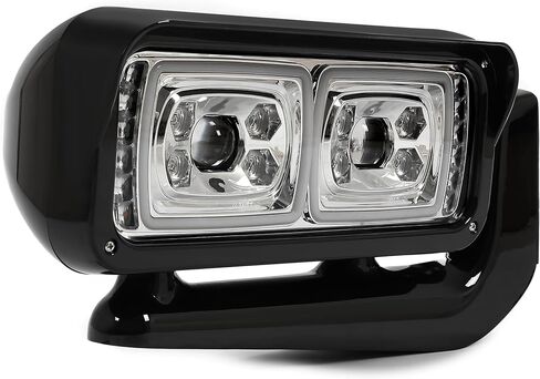 مصابيح أمامية LED من KUAFU DRL مع أذرع تثبيت متوافقة مع Peterbilt 357 359 365 367 378 379 389 567 مع حزام ومصابيح كروم الإسكان عدسة شفافة 2 قطعة in Saudi Arabia