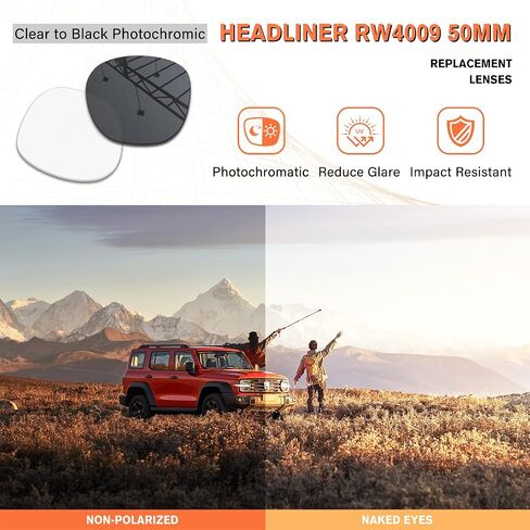 عدسات بديلة ممتازة 1.5 مم للنظارات الشمسية الذكية Ray-Ban Meta Headliner RW4009 مقاس 50 مم in Kuwait