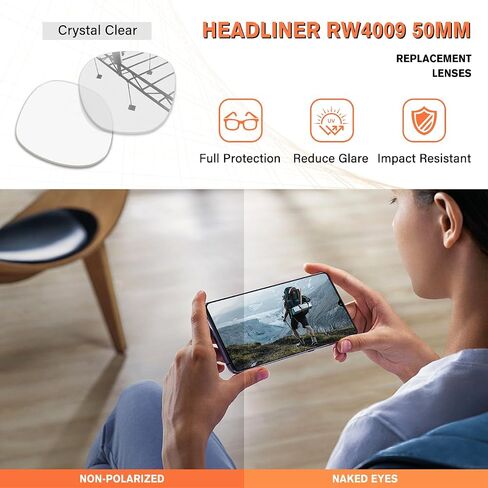 عدسات بديلة ممتازة 1.5 مم للنظارات الشمسية الذكية Ray-Ban Meta Headliner RW4009 مقاس 50 مم in Kuwait