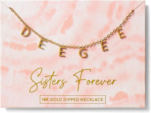Sorority Shop Delta Gamma Necklace — DG Name Necklace, 18K Gold Plated Sorority Gifts Necklace, Long-Lasting Delta Gamma Gifts for Women in Saudi Arabia