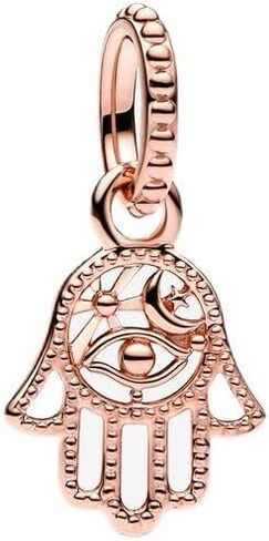 Hamsa Hand Dangle Charm 925 Sterling Silver Charms Fit Women Bracelet And Necklaces Bead Charm Pendant Jewelry Gifts For Family Friends in Saudi Arabia