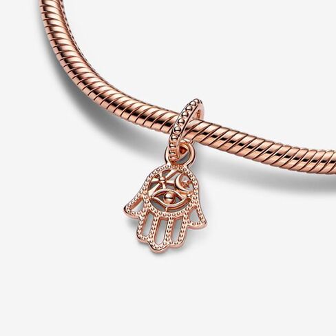 Hamsa Hand Dangle Charm 925 Sterling Silver Charms Fit Women Bracelet And Necklaces Bead Charm Pendant Jewelry Gifts For Family Friends in Saudi Arabia