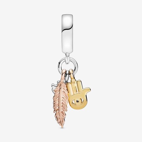 Hamsa Hand Dangle Charm 925 Sterling Silver Charms Fit Women Bracelet And Necklaces Bead Charm Pendant Jewelry Gifts For Family Friends in Saudi Arabia