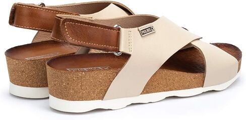 Pikolinos Wedge Sandals Leather Mahon for Woman Brandy in Kuwait