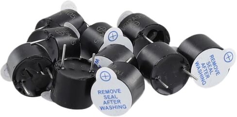 10PCS Active Buzzer Active Buzzer Alarm 5V Buzzer Alarm Ringer 12 * 9.5mm Magnetic Long Continous Beep Tone in Saudi Arabia