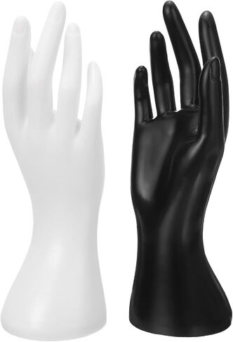 PATIKIL 2pcs Hand Ring Holder, Hand Jewelry Holder Ring Display Stand Jewelry Display Bracelet Display Heavy Sturdy Base for Room Decorative, White in Saudi Arabia