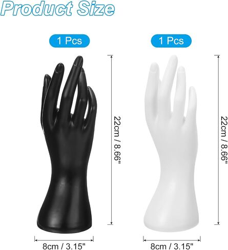 PATIKIL 2pcs Hand Ring Holder, Hand Jewelry Holder Ring Display Stand Jewelry Display Bracelet Display Heavy Sturdy Base for Room Decorative, White in Saudi Arabia