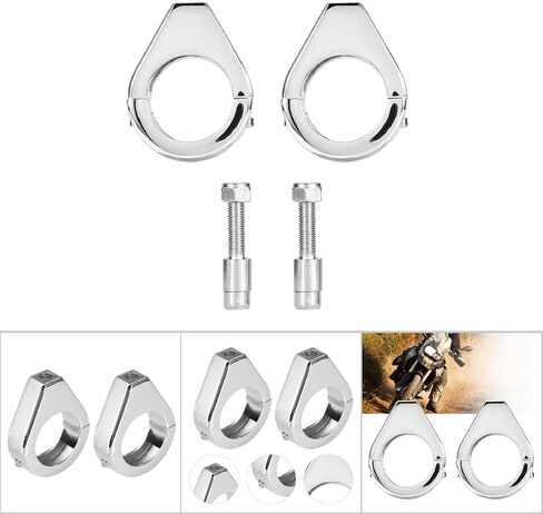 Motorcycle Turn Light Mount Bracket 41mm Fork Clamps, Aluminium Alloy, , Easy to Install (Electrosilvering) in Saudi Arabia