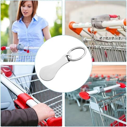 2 قطعة عربة التسوق رمز حلقة رئيسية عربة المعاد تدويرها سبيكة مفتاح ملحقات السلسلة سلاسل المفاتيح المعدنية عربات عملة حامل in Saudi Arabia