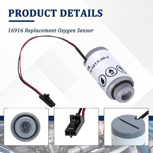 مستشعر O2 16916 متوافق مع مستشعر Robinair 16916 البديل، مستشعر O2 1-16-1013-00-2، يناسب أجهزة التيار المتردد R1234yf - يتضمن فلتر معرف المبرد 16913. in Kuwait