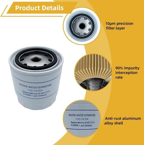 35-802893Q01 فلتر فصل الماء عن الوقود متوافق مع اللوحات الخارجية، محركات MerCruiser Stern تحل محل 35-802893Q01 35-807172 35-60494-1 802893Q01 in Kuwait