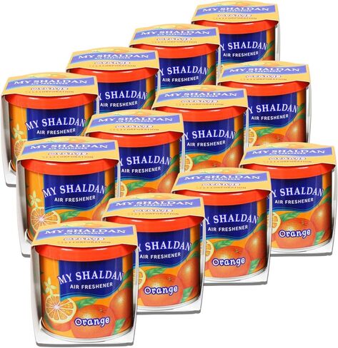 Pack of 12 My Shaldan Japanese Car Cup-Holder Natural Air Freshener Cans (Orange Scented) in Saudi Arabia