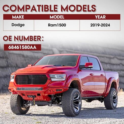 Left Side Power Running Board Motor Assembly with Bracket Fit for Ram 1500 2019 2020 2021 2022 2023, Driver Side, 4WD, 8-Speed Automatic Transmission, 68461581AA in Saudi Arabia