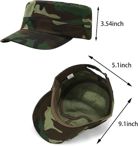 Cadet Army Cap Military Style Hats Flat Top Cap Baseball Hat for Men Women in Saudi Arabia