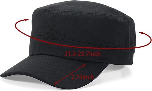 Cadet Army Cap Military Style Hats Flat Top Cap Baseball Hat for Men Women in Saudi Arabia