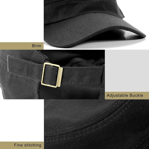 Cadet Army Cap Military Style Hats Flat Top Cap Baseball Hat for Men Women in Saudi Arabia