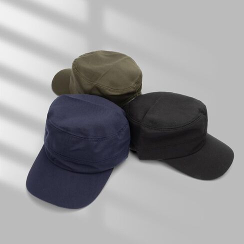 Cadet Army Cap Military Style Hats Flat Top Cap Baseball Hat for Men Women in Saudi Arabia