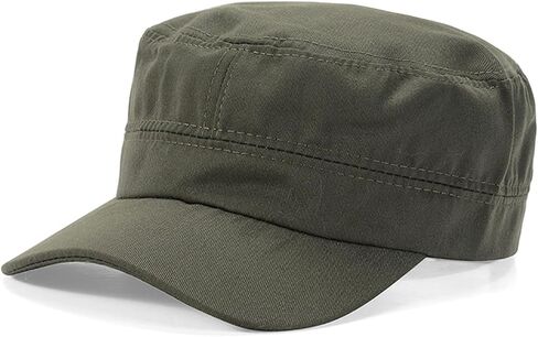 Cadet Army Cap Military Style Hats Flat Top Cap Baseball Hat for Men Women in Saudi Arabia