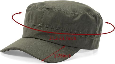 Cadet Army Cap Military Style Hats Flat Top Cap Baseball Hat for Men Women in Saudi Arabia