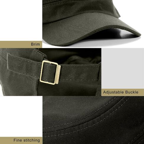 Cadet Army Cap Military Style Hats Flat Top Cap Baseball Hat for Men Women in Saudi Arabia