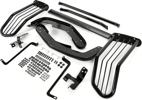 واقي الفرشاة متوافق مع 2016-2023 Toyota Tacoma Alloy Steel Grille Guard مطلي بمسحوق أسود in Saudi Arabia
