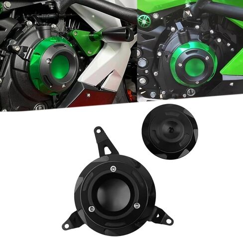 For Ninja 500 ninja 500 2024 2025 accessories CNC engine protection anti-fall side cover motorcycle engine stator guard side guard protective shell (green) in Kuwait