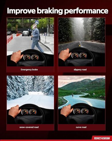 Torchbeam 31266 دوارات الفرامل الأمامية لعام 2004 كامري 3.0؛ 3.3L، 1999-2003 RX300، 2004-2006 ES330، 2002-2003 كامري 3.0L 2 قطعة استبدال دوار الفرامل القرصية in Kuwait