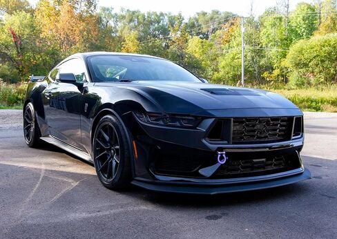 iJDMTOY Sports Red Aesthetic Track Racing Style Tow Hook Ring متوافق مع 2024-up Ford Mustang Dark Horse فقط، مصنوعة من الألومنيوم خفيف الوزن in Kuwait