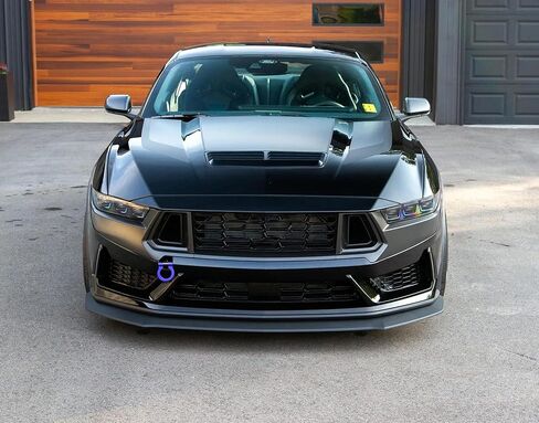 iJDMTOY Sports Red Aesthetic Track Racing Style Tow Hook Ring متوافق مع 2024-up Ford Mustang Dark Horse فقط، مصنوعة من الألومنيوم خفيف الوزن in Kuwait