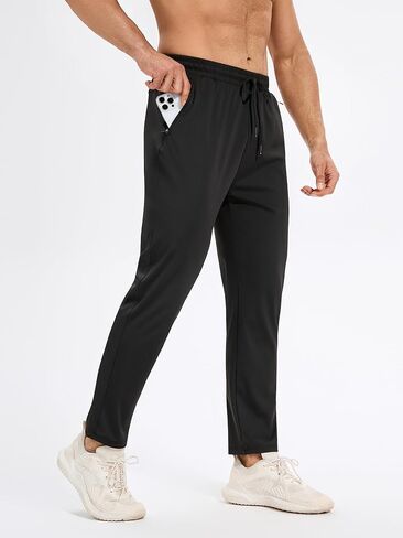 3-4 Packs Mens Sweatpants with Zipper Pockets Lightweight Workout Joggers for Men Men's Athletic Running Pants in Saudi Arabia