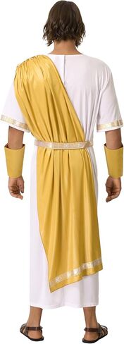 Spooktacular Creations Halloween Toga Costume Men, Adult Greek God Roman Deluxe Outfit, Classic Toga Dress for Cosplay Party in Saudi Arabia
