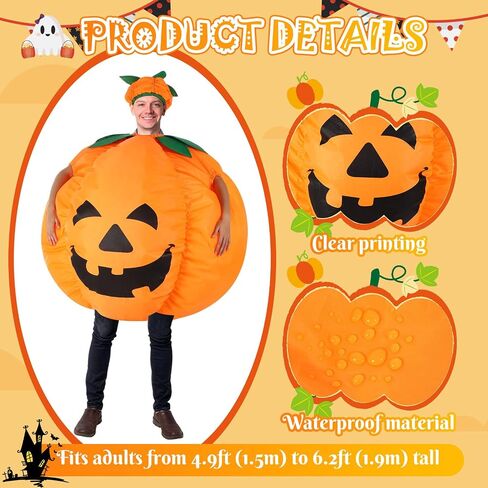 Halloween Inflatable Costumes for Adult Blow-up Costume Cosplay Party Clothes Outfit Gift for Men Women in Saudi Arabia