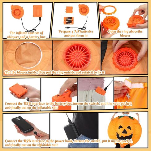 Halloween Inflatable Costumes for Adult Blow-up Costume Cosplay Party Clothes Outfit Gift for Men Women in Saudi Arabia