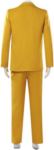 Men's Shrunken Head Bob Costume Beetle Shrinker Bob Cosplay Yellow Suit Halloween Jacket Shirt Pants Outfit in Saudi Arabia