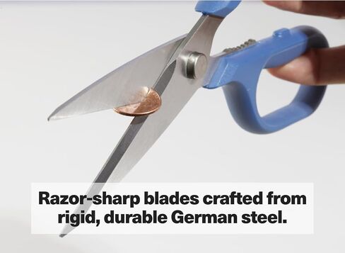 Misen Heavy Duty Kitchen Shears - Versatile Kitchen Scissors for Meat, Poultry & More - Easy Clean Kitchen Shears/Scissors - Ambidextrous Comfort Handle - Blue in Saudi Arabia