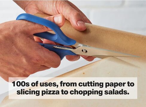Misen Heavy Duty Kitchen Shears - Versatile Kitchen Scissors for Meat, Poultry & More - Easy Clean Kitchen Shears/Scissors - Ambidextrous Comfort Handle - Blue in Saudi Arabia