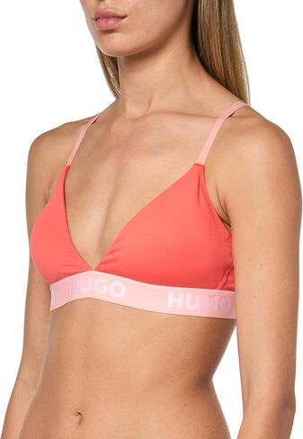 HUGO Women's Repeat Logo Lace Triangle Bralette in Saudi Arabia
