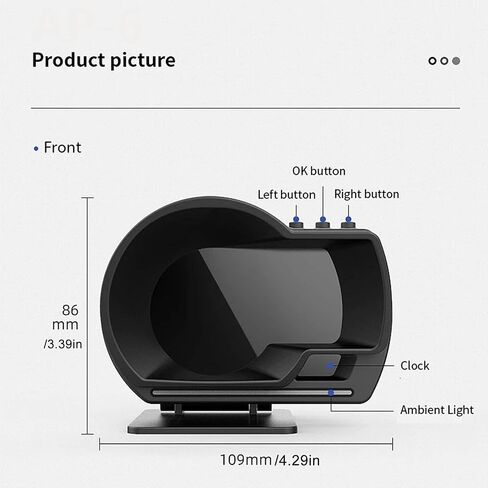 , Qiilu Car OBD2+ Smart Gauge Car HUD Speedometer Turbo RPM Alarm for Car Truck in Saudi Arabia