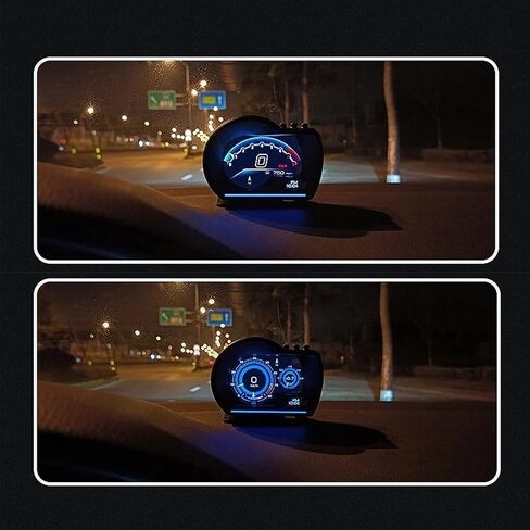 , Qiilu Car OBD2+ Smart Gauge Car HUD Speedometer Turbo RPM Alarm for Car Truck in Saudi Arabia