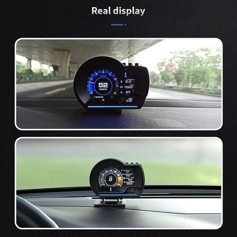 , Qiilu Car OBD2+ Smart Gauge Car HUD Speedometer Turbo RPM Alarm for Car Truck in Saudi Arabia