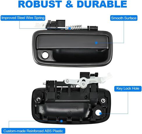 JDMON الأمامي الخلفي الأيسر الأيمن مقبض الباب الخارجي استبدال مقبض الباب الداخلي لتويوتا تاكوما 1995-2000 الخارجي الخارجي داخل المقبض الداخلي مجموعة استبدال لـ 69220-35020 69210-35020 6909035010 in Saudi Arabia