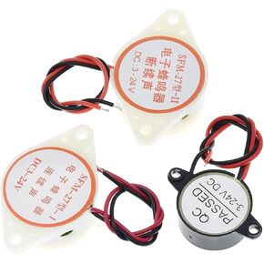 95DB Alarm High-Decibel DC 3-24V 12V Electronic Buzzer Beep Alarm Intermittent Continuous Beep Car Van SFM-27(SFM-20B) in Saudi Arabia