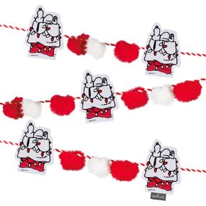 Hallmark Peanuts Snoopy Doghouse 72" Christmas Garland, Fabric, Gifts for Peanuts Fans in Saudi Arabia