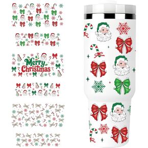 UV DTF Cup Wrap - 3 Set Bible UV DTF Cup Wrap for 40 oz Tumbler, Inspirational Cross Faith Uvdtf Decals, Flower Butterfly Waterproof Rub on Transfer Stickers for Glass in Kuwait