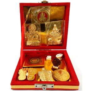CraftsofIndia® Shri Kuber Dhan Laxmi Varsha Yantra Set for Diwali Deepawali Pujan in Kuwait