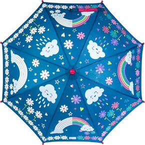 Stephen Joseph Kids' Color Changing Wet Dry Umbrella, Water reacting, Pinch Free Umbrellas for Rain Children's Umbrella, ZOO, 23" X28 in Saudi Arabia