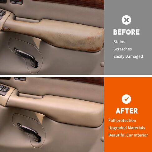 Pair Beige Front Door Armrest Handle Driver Passenger Side Compatible with 1999-2006 Suburban Tahoe Yukon Avalanche Escalade 12472876 in Saudi Arabia