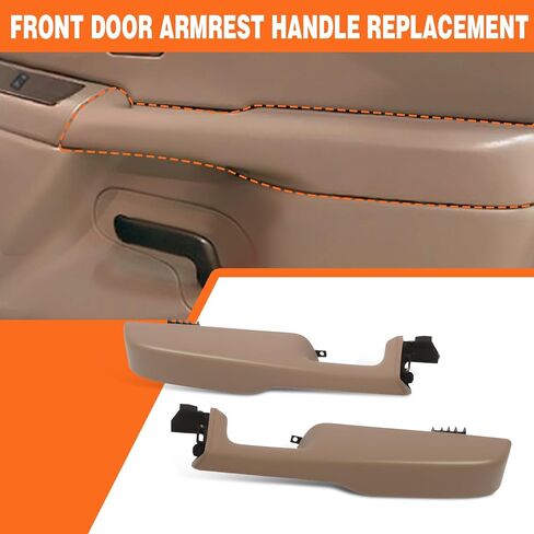 Pair Beige Front Door Armrest Handle Driver Passenger Side Compatible with 1999-2006 Suburban Tahoe Yukon Avalanche Escalade 12472876 in Saudi Arabia