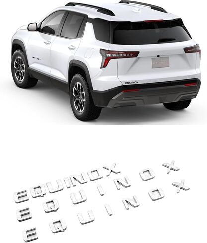 3Pack for Equinox Nameplate Letter Emblems Badges 3D Logo Compatible with Equinox (Chrome) in Saudi Arabia